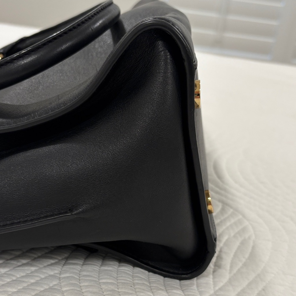 MICHAEL Michael Kors Black Hamilton Satchel with Gold Accents - Picture 10 of 15